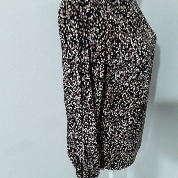 Anne Klein lovely colorful gold zipper neckline top size L - Picture 6 of 11